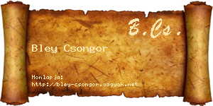 Bley Csongor névjegykártya