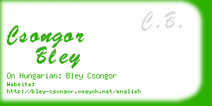 csongor bley business card